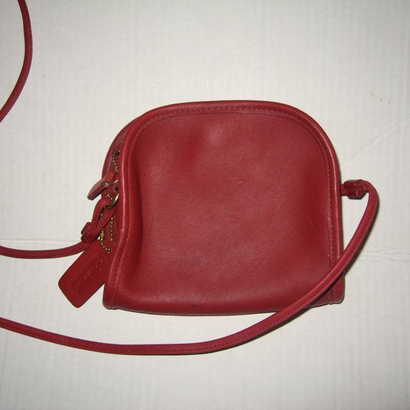 ❤️ 3 Piece COACH RED Abbie 9017 Mini Crossbody Purse +FOB and Dustbag - Picture 8 of 10